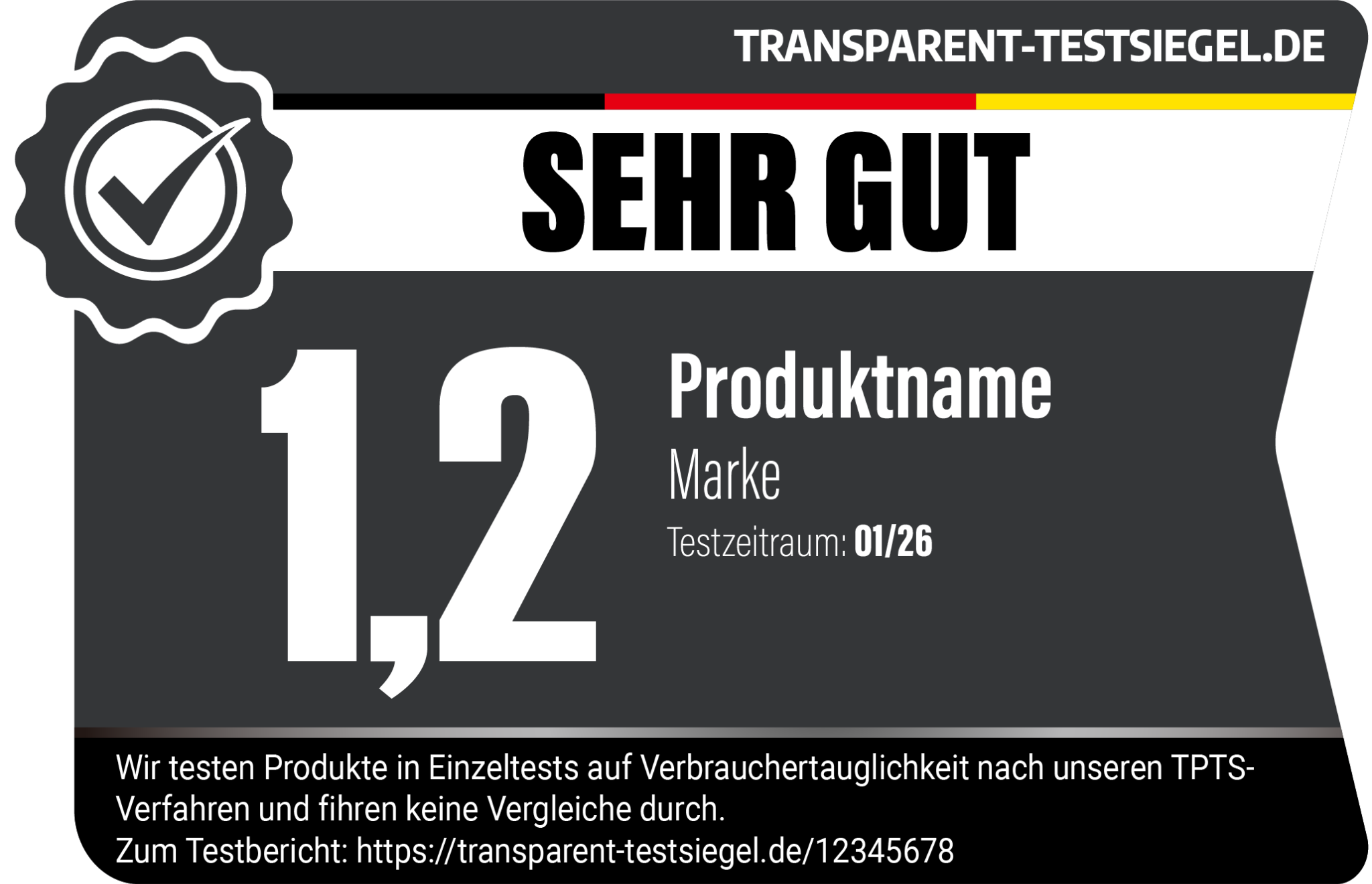 Produktsiegel Sehr Gut